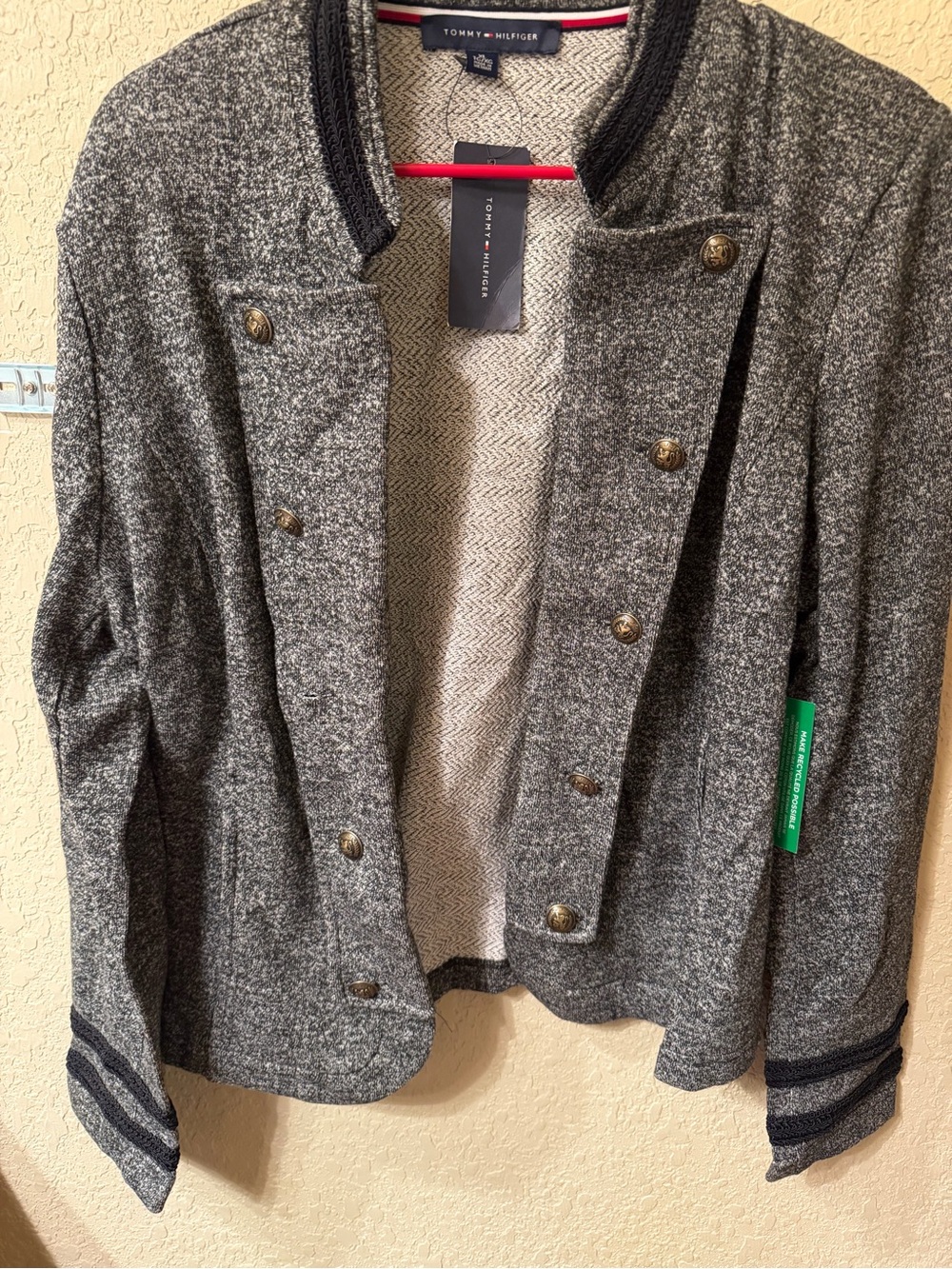 Tommy Hilfiger Gray Knit Blazer